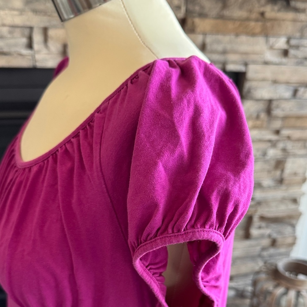 LOFT Fuchsia Scoop Neck Blouse - Picture 7 of 10